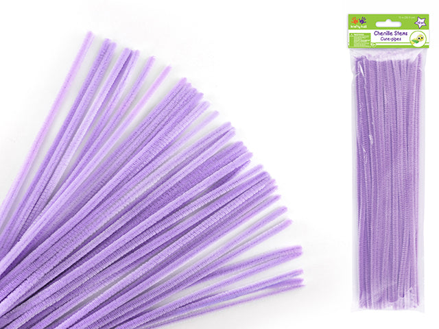 Chenille Stems: 6mmx30cm Standard Pipe Cleaners 40pc R) Lilac