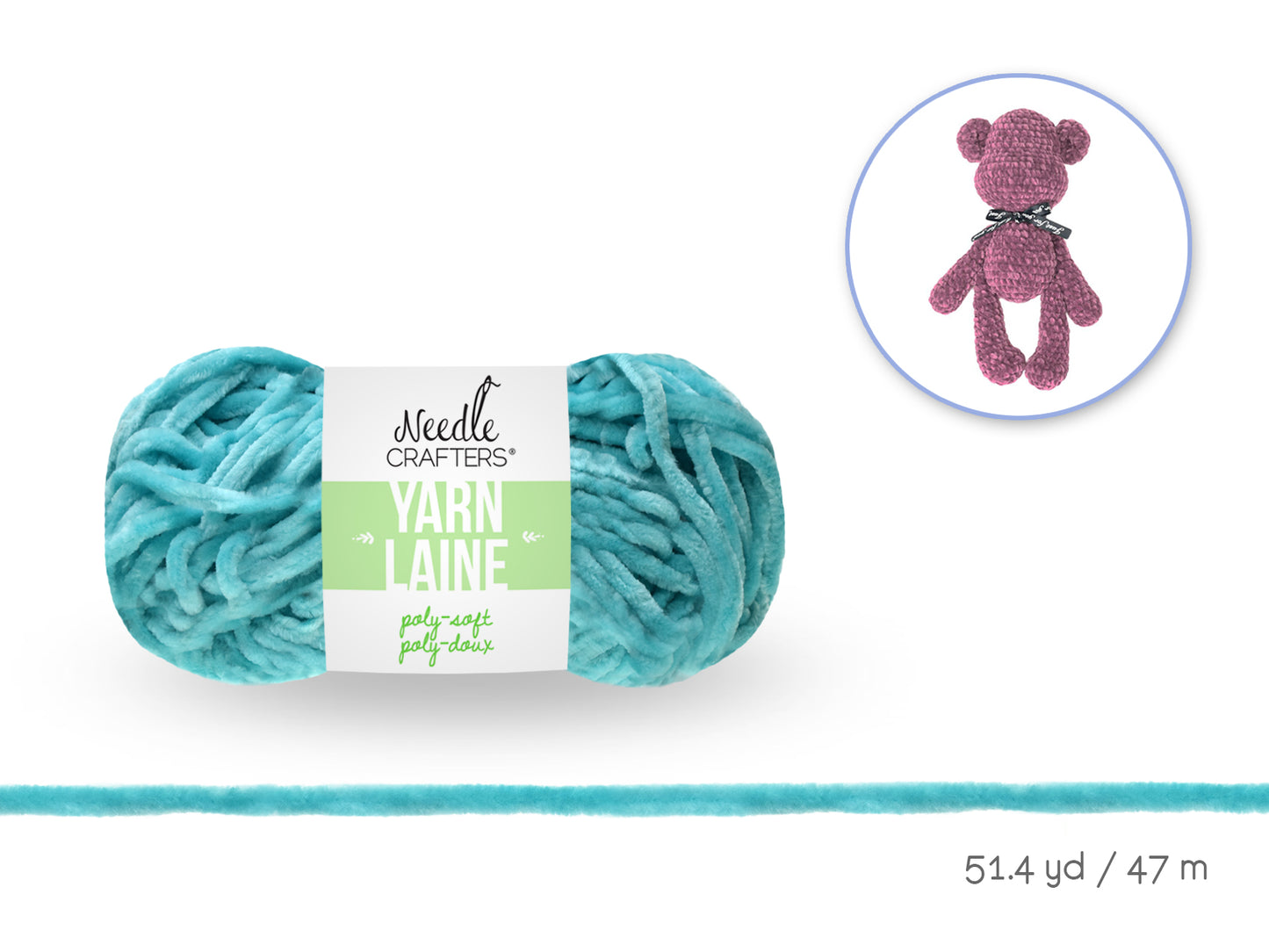 Needlecrafters: 50g Poly-Soft Yarn Ball G) Aqua