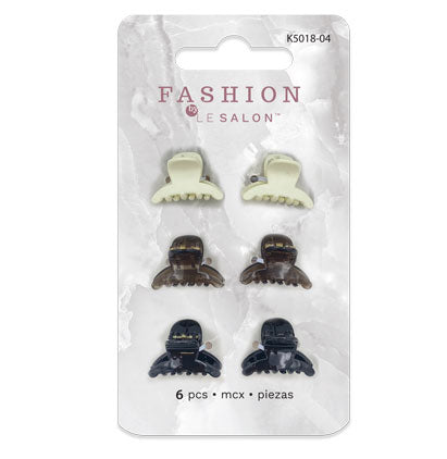 HAIR CLIPS - 6 PCS
