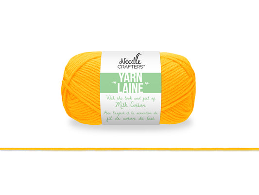 Needlecrafters: 50g Acrylic Milk Cotton Yarn A) Golden Yellow