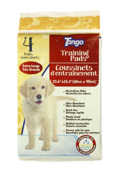 TANGO EXTRA LARGE TRAINING PADS - 4 BAGS/PK