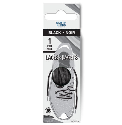 63" LACES - ROUND SPORT BLACK