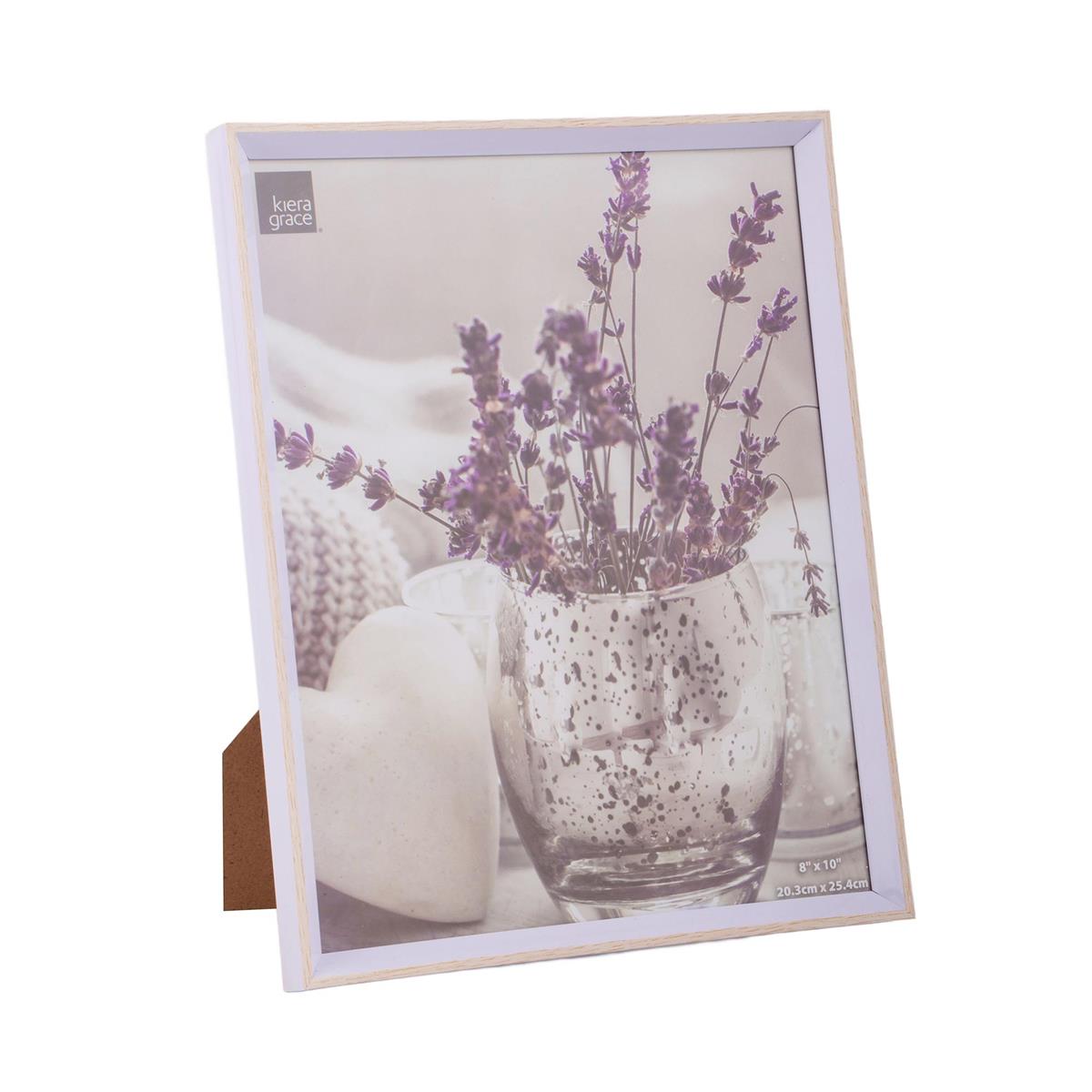 KG Stout 8x10" PVC Photo Frame Lavender w/ Natural wood Finish
