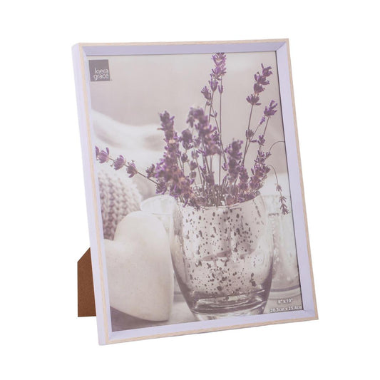 KG Stout 8x10" PVC Photo Frame Lavender w/ Natural wood Finish