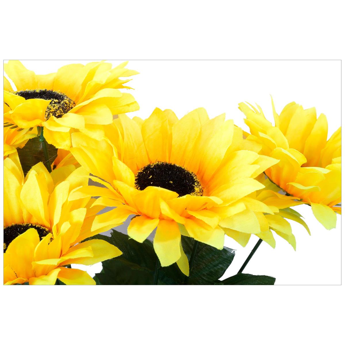 Country Garden 14.5"L 7 Stem Artificial Sunflowers Bunch, label