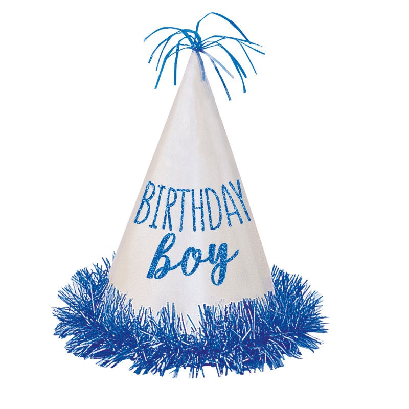 Birthday Boy Glitter Fringe Hat