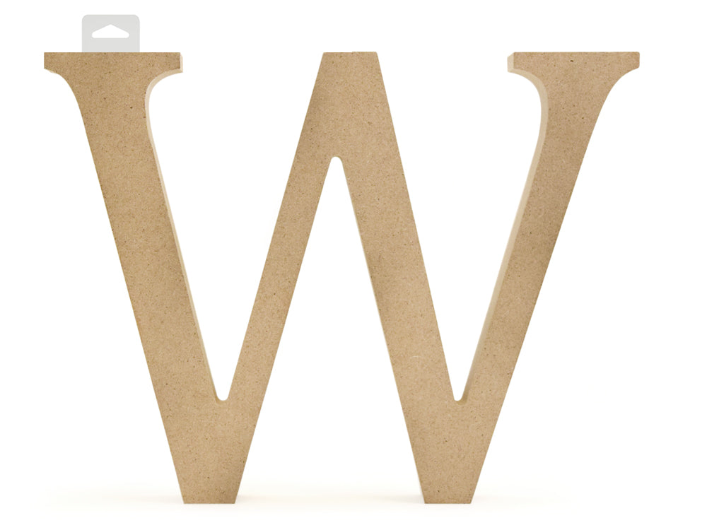 Wood Letters: 5 1/8" MDF Standing W