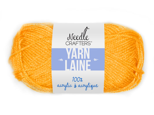 Needlecrafters: 50g Acrylic Yarn Standard Ball Dyed X) Golden Yellow