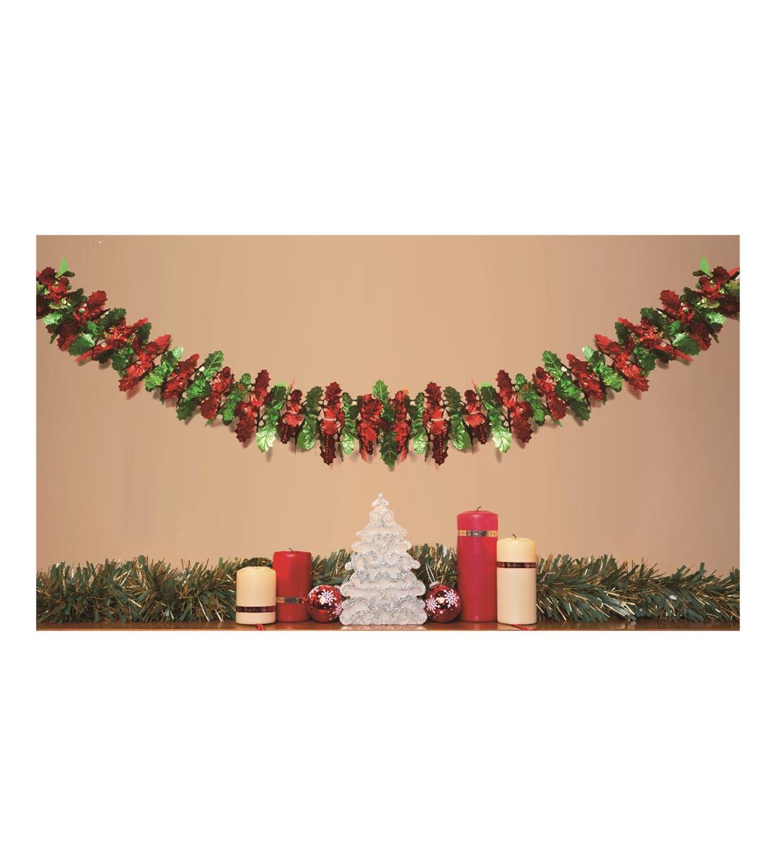 Deco N. 8ft Xmas Foil Chunky Garland. PBH