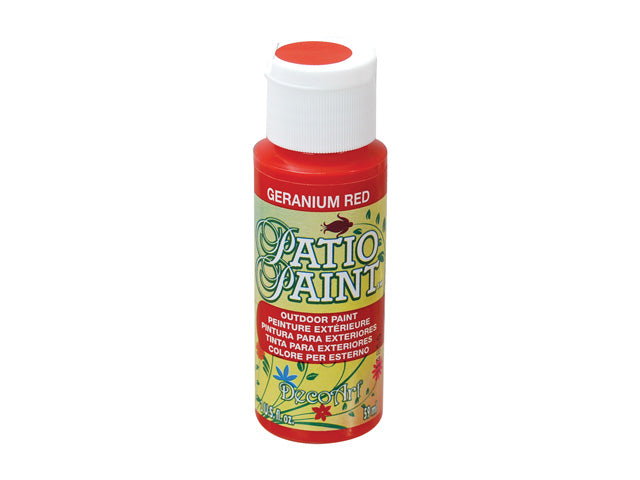 Patio Paint: 2oz Outdoor Paint 1-Step DCP06-75 DCP07 Geranium Red