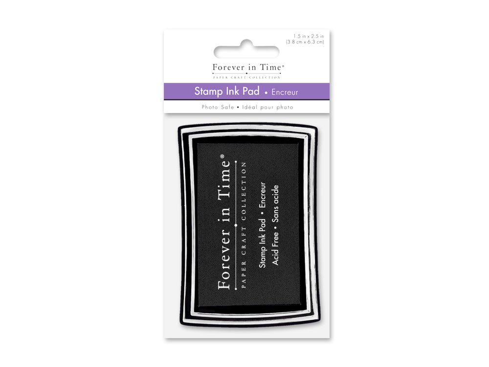 Stamp Ink Pad: 1.5"x2.5" Pigment Solid Color AcidFree C) Black