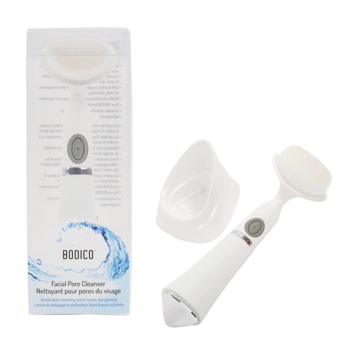 Bodico, Pore Sonic Facial Cleanser, w/ gentle vibration, white, pvc box