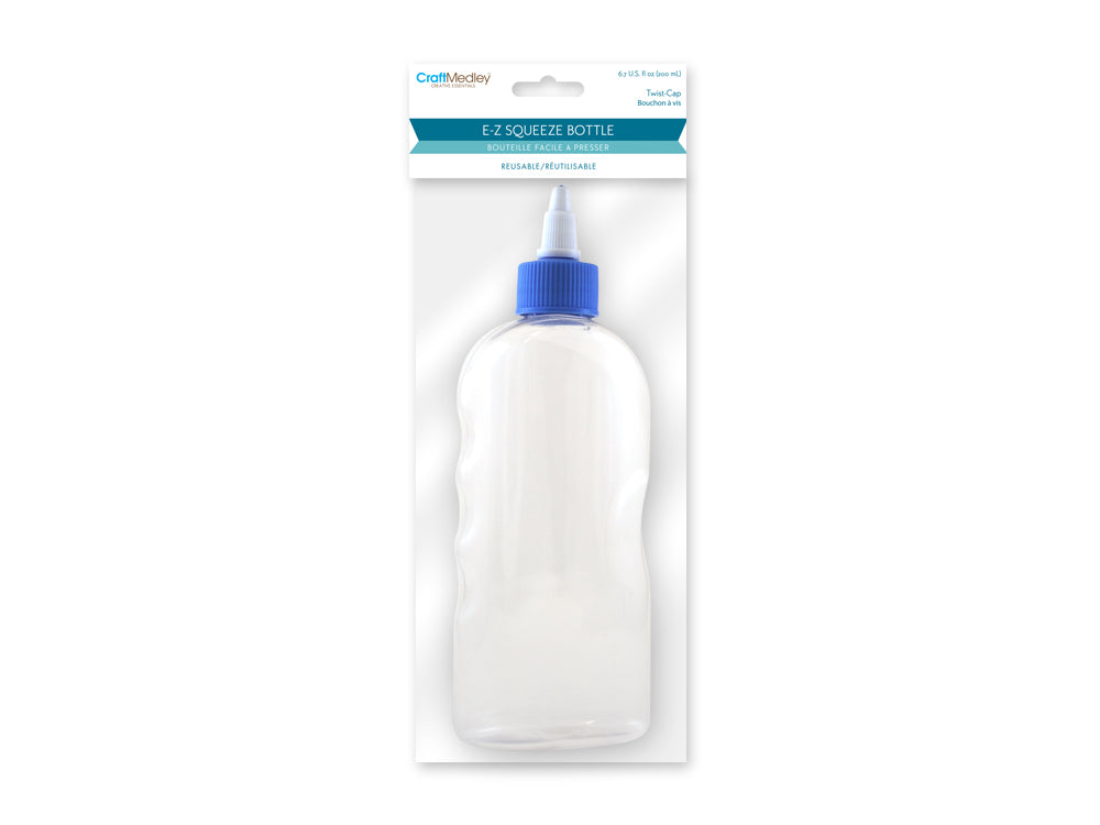 Plastic Bottle: 200ml Semi-Transparent EZ-Squeeze Grooves