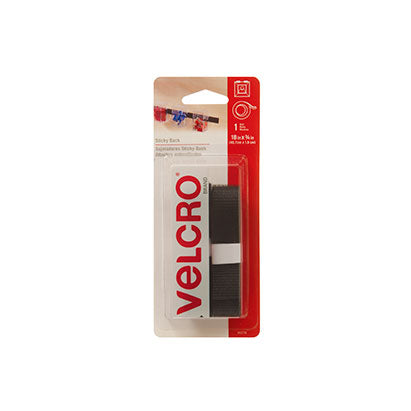 VELCRO® Brand *Sticky Back 18"x3/4" Tape Black
