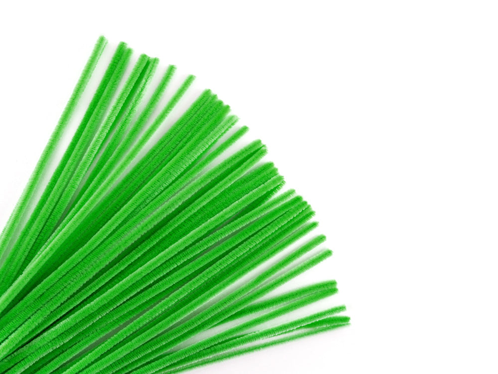 Chenille Stems: 6mmx30cm Standard Pipe Cleaners 40pc F) Kelly Green