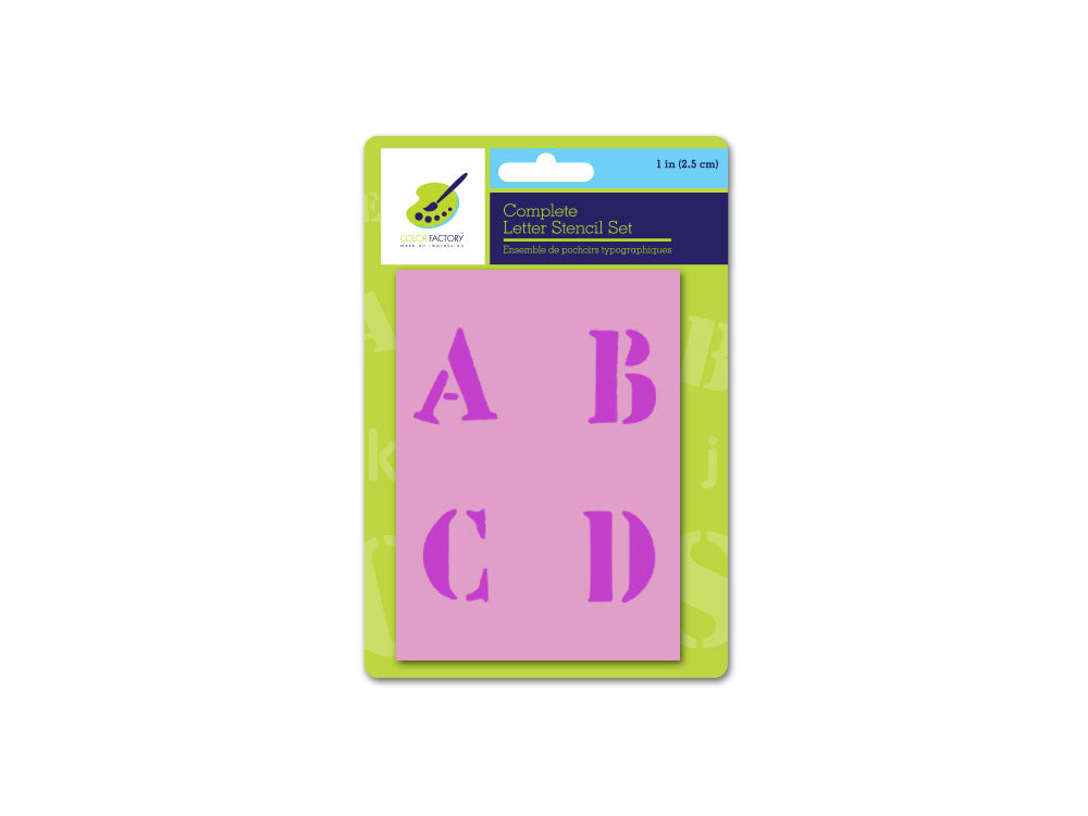 Color Factory: Complete Letter Stencil Sets A) 1"