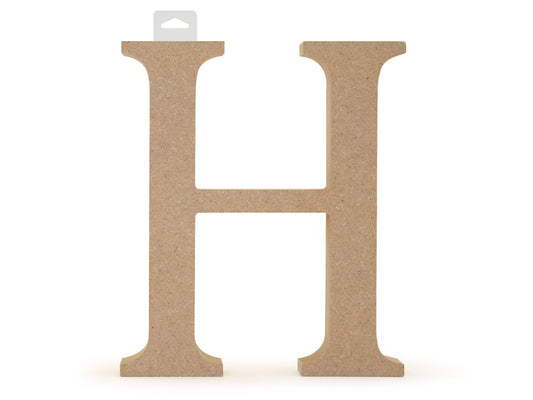 Wood Letters: 5 1/8" MDF Standing H