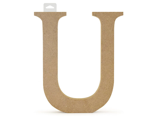 Wood Letters: 5 1/8" MDF Standing U