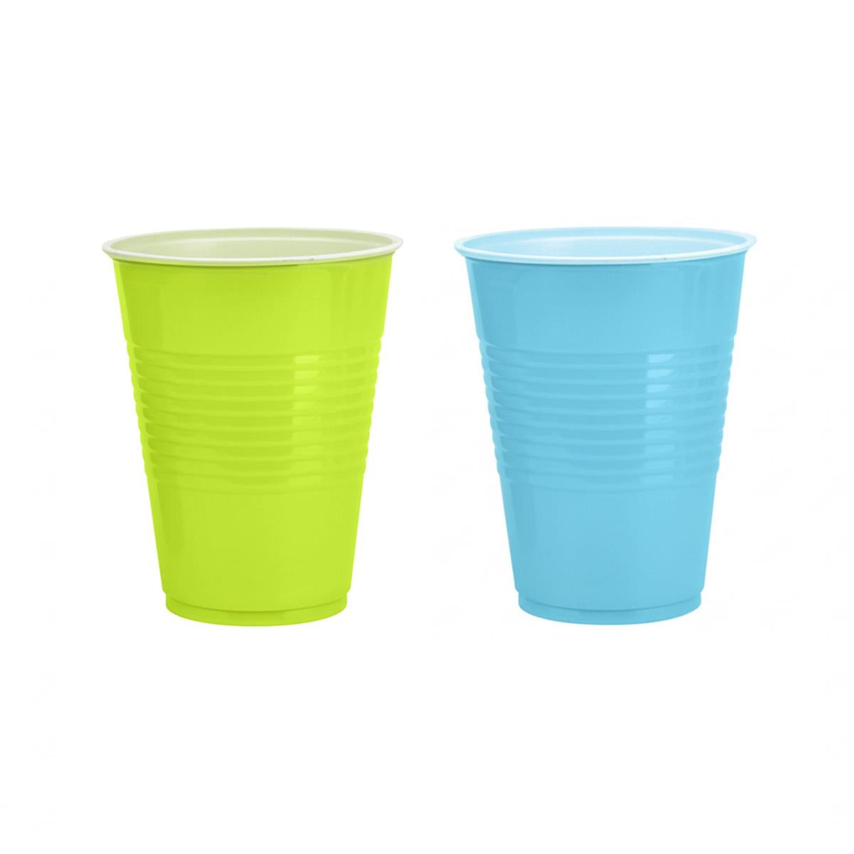 Luciano 12PK 13.5oz PP Tumbler, 2asst, Blue/Green, Color Label, 12PK/PDQ