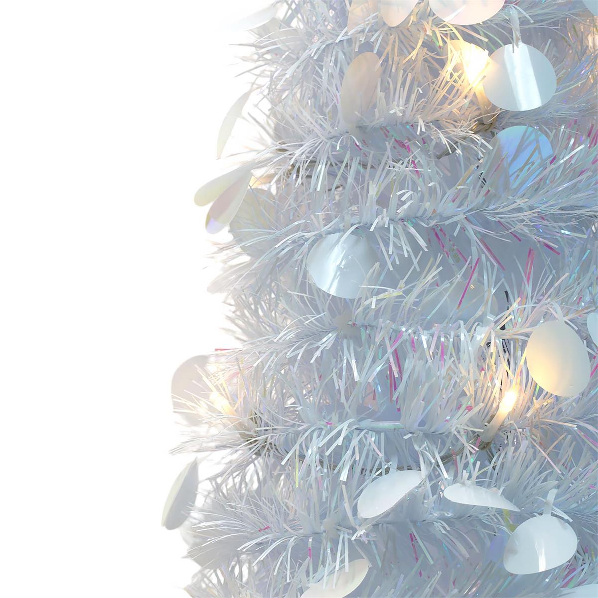 Deco N. 5ft Pop-Up Xmas Tree w/70 LED Lights, ETL, Opal, box