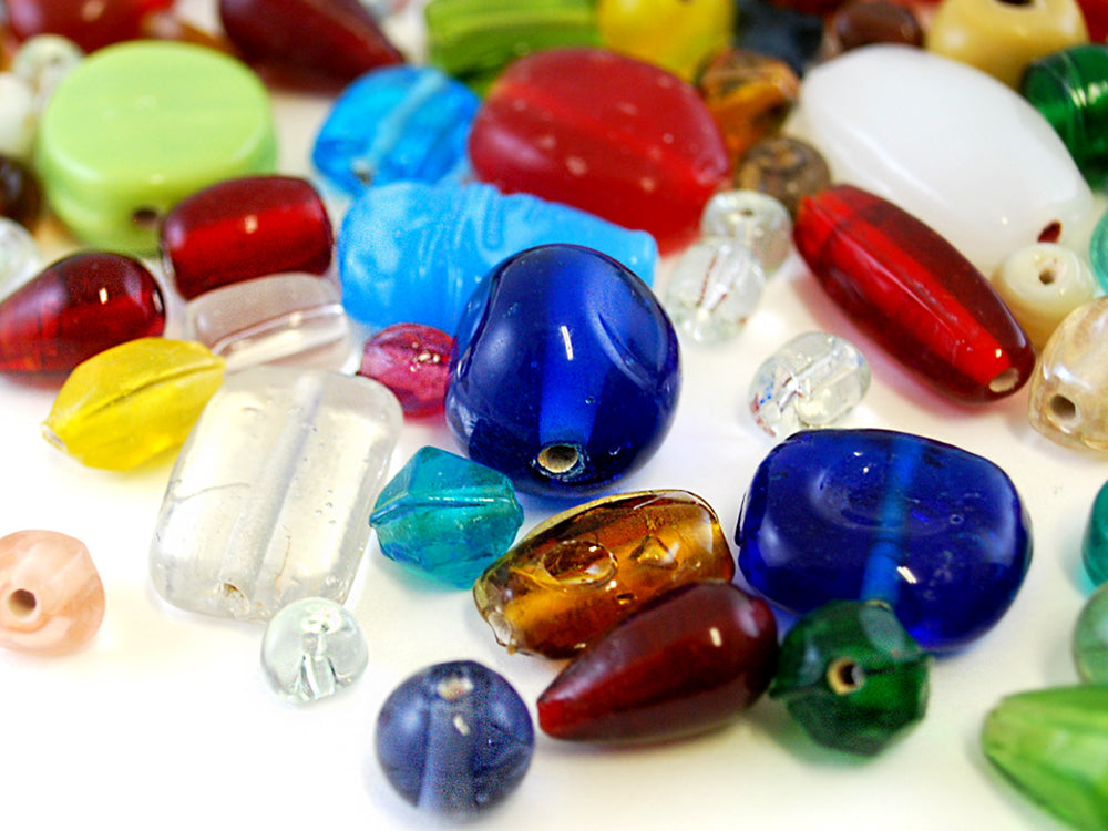 Glass Beads: Bulk Mix Value-Pack 250gms