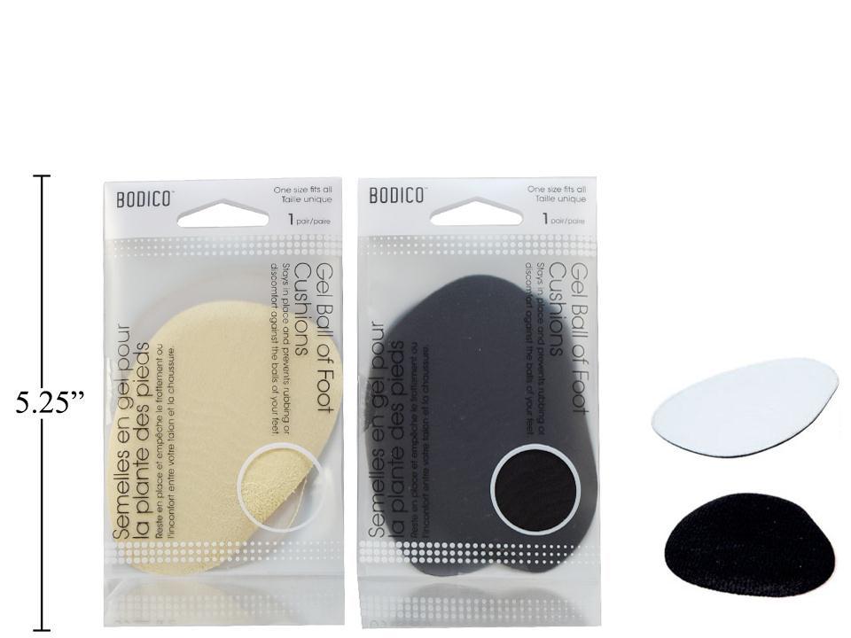 Bodico, Gel Ball of Foot Cushion, 2 col: blk & nude, pvc bag(HZ)