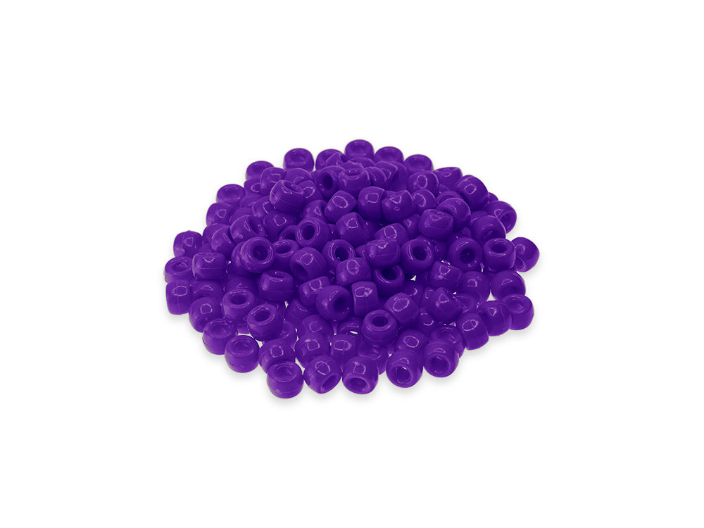 Pony Beads: 9mmx6mm Barrel Standard x175 K) Purple