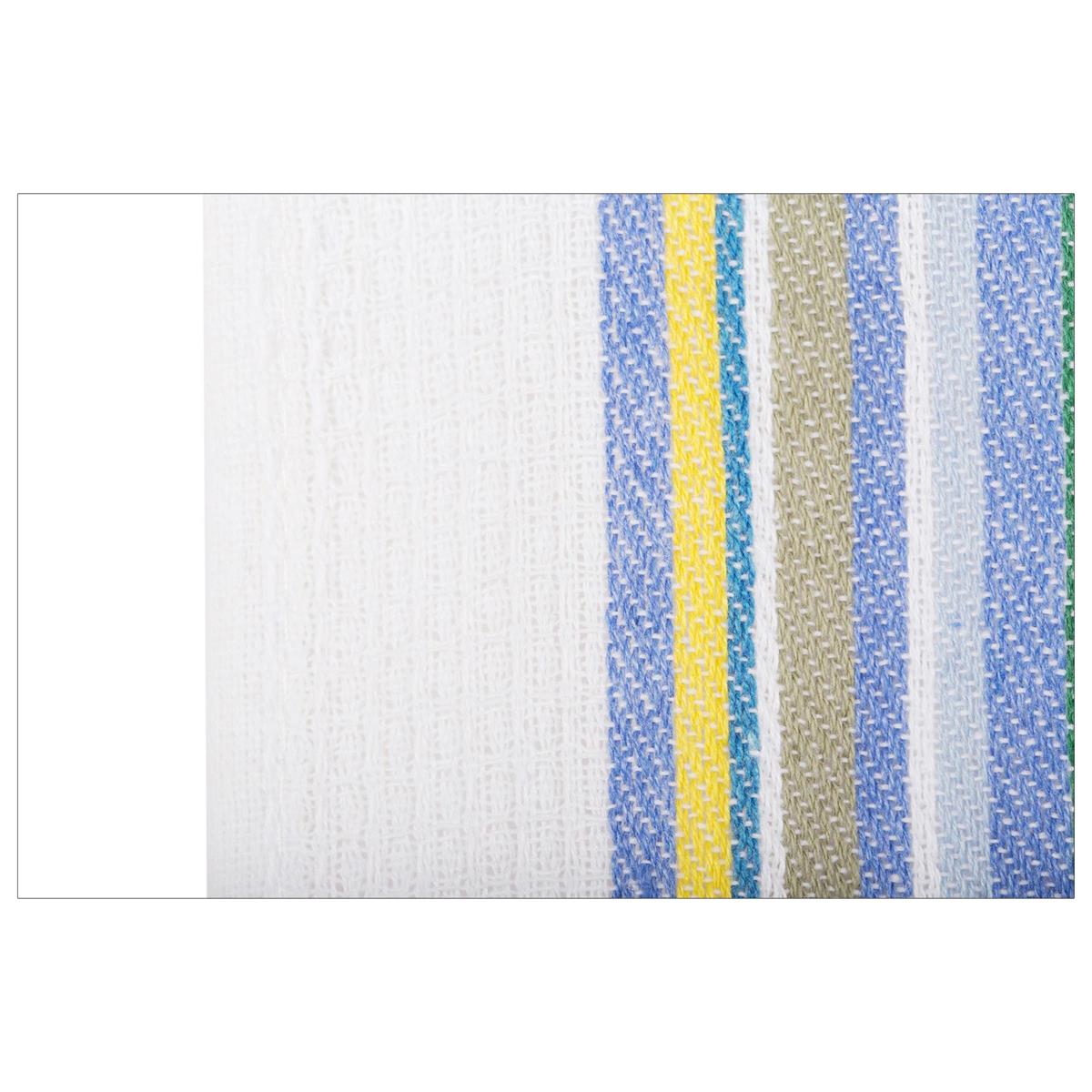 Luciano 15x25" Striped Waffle Tea Towel, 3 cols., 50g