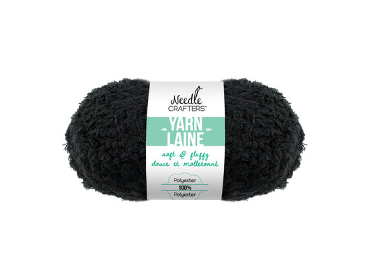 Needlecrafters: 50g Soft'n'Fluffy Yarn N) Black