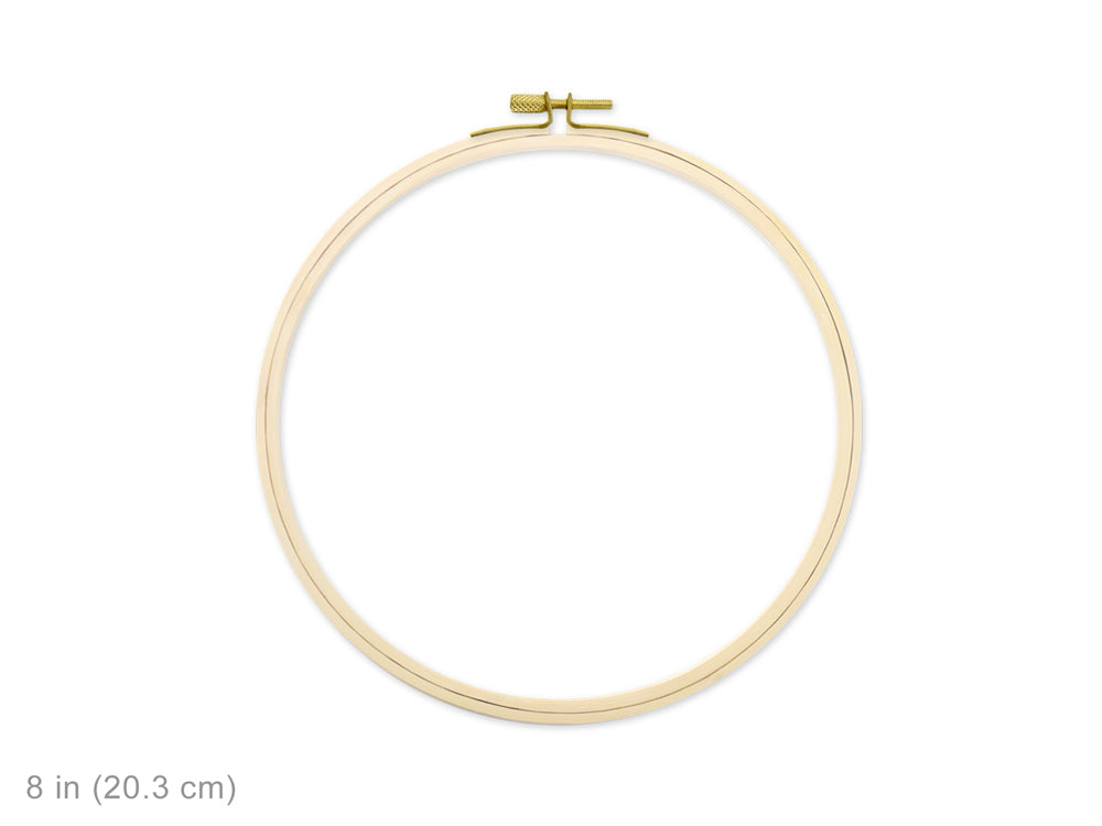 Needlecrafters: 8" Embroidery Hoop W/Brass Clamp