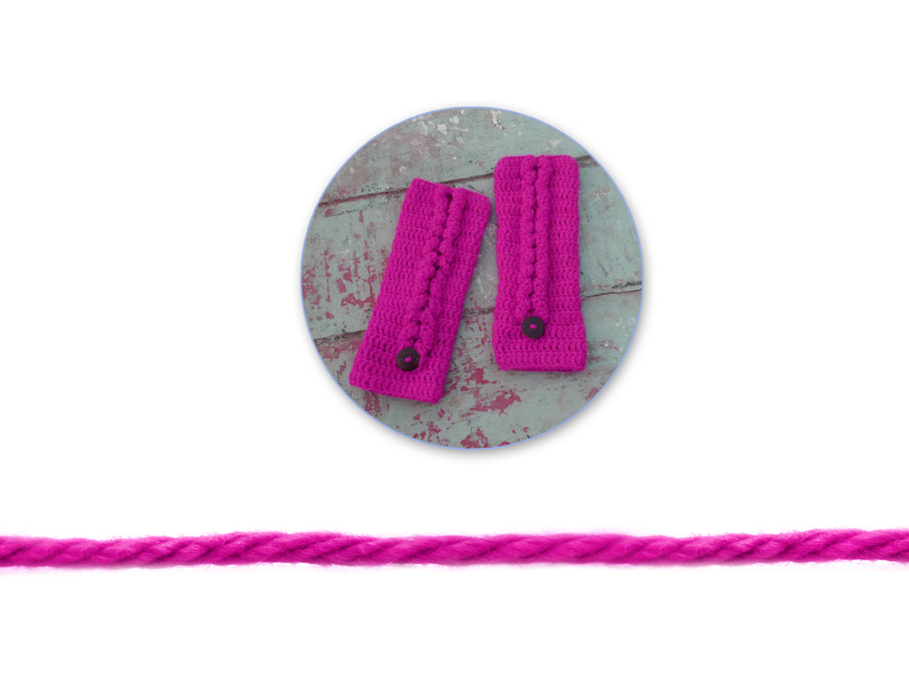 Needlecrafters: 50g Acrylic Yarn Standard Ball Dyed R) Fuchsia