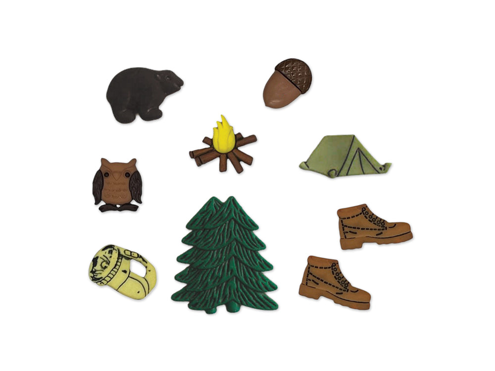 Buttons Galore & More: Craft & Sewing Novelty Buttons Asst 4001 Camping