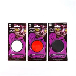Party Gear Hween Face Paint, 3asst, Black/White/Red, b/c