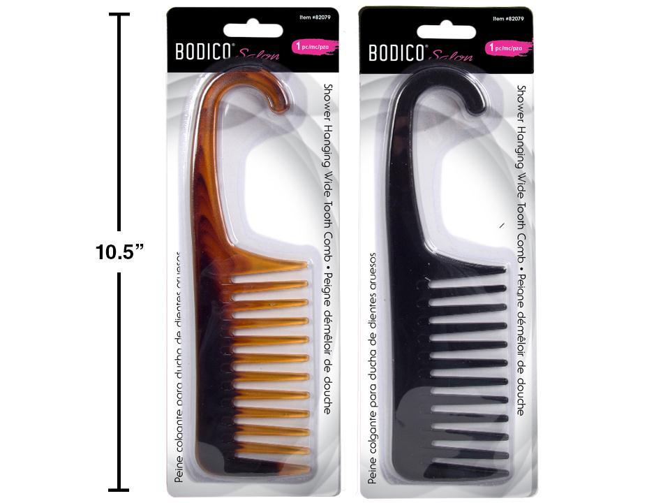 Bodico Shower Hanging Wide Tooth Comb, 2 col., b/c(HZ)