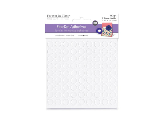 3D Pop Dots: 3/8" Round x162 Dual-Adhesive Foam Mount