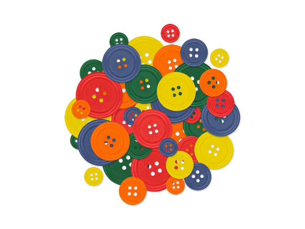 Craftwood: Craft Buttons 40/pk Colored