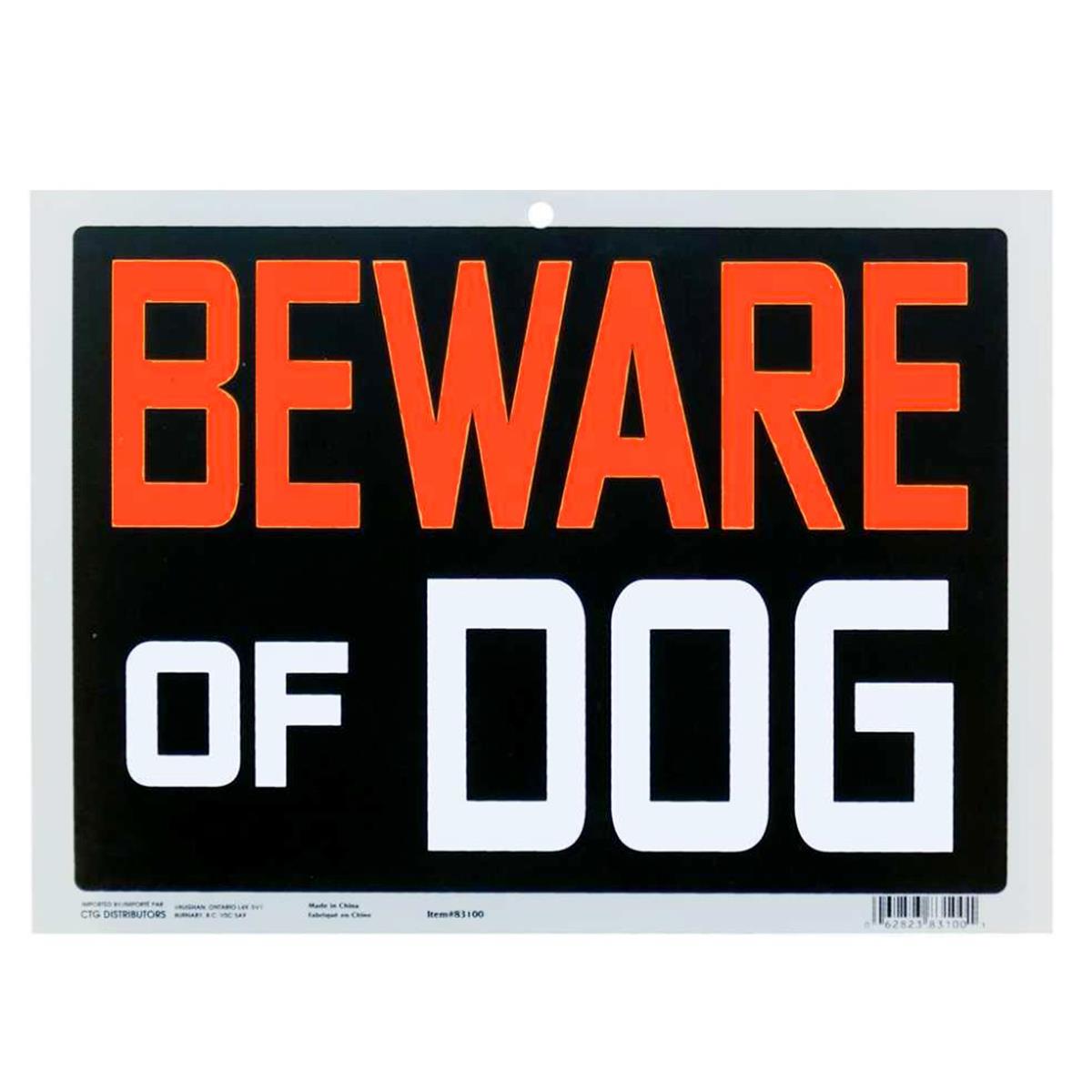 9x12" Pvc Sign "Beware of Dog"