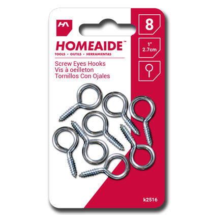 SCREW EYES - 8, 2.7 CM