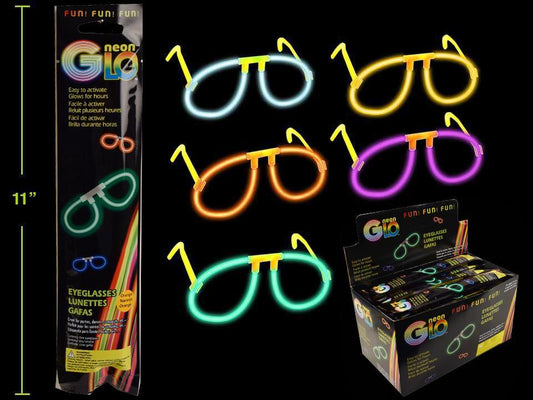 Neon Glo Eye-glasses, 5 Color Foil pack