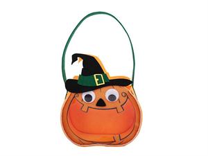 Hoot Sound & Light UP Pumpkin Felt Candy Bucket,7.5*3.75*8.5 "CHT