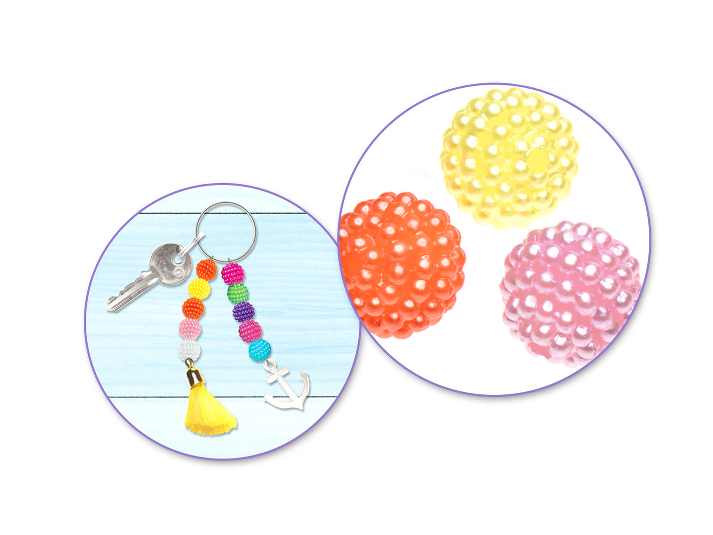 Plastic Beads: 10mm Globe Micro-Bead Multi-Packs 40pc A) Globes Pastel