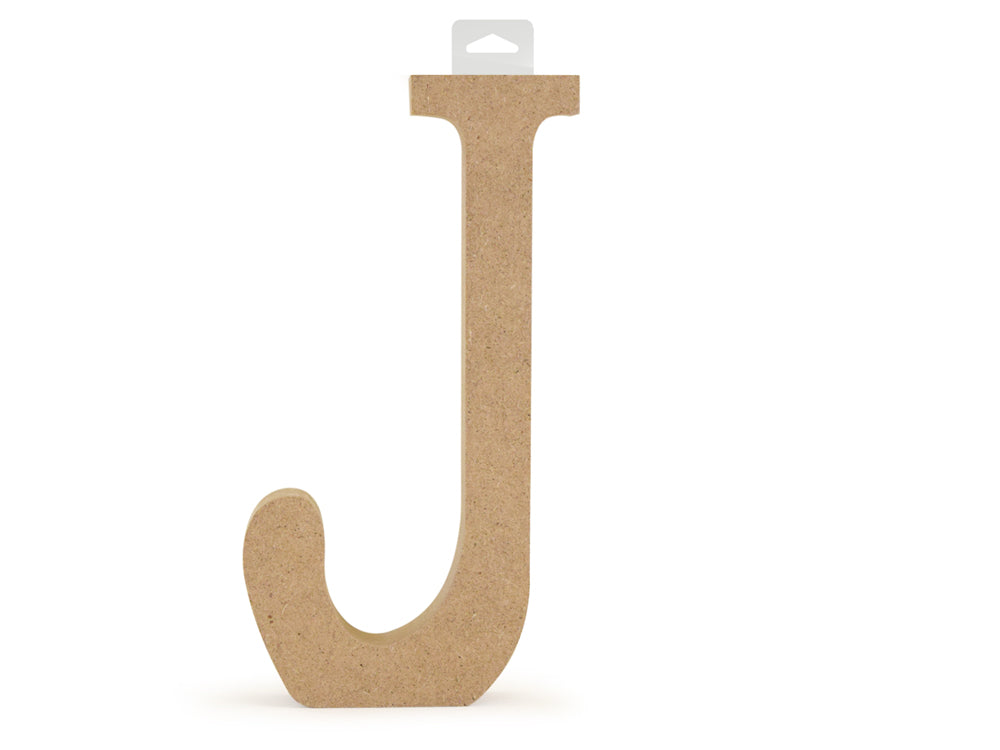 Wood Letters: 5 1/8" MDF Standing J