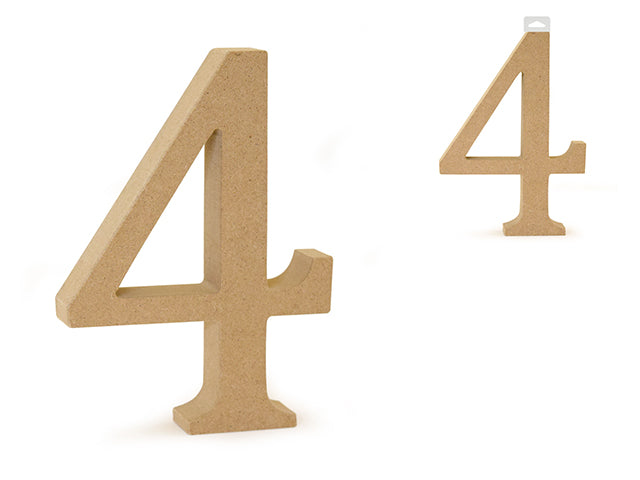 Wood Numbers: 5 1/8" MDF Standing 4