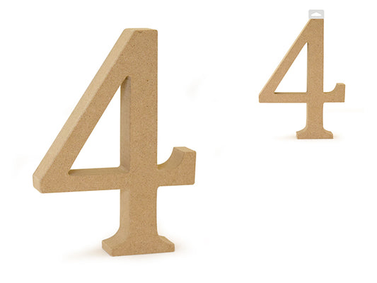 Wood Numbers: 5 1/8" MDF Standing 4