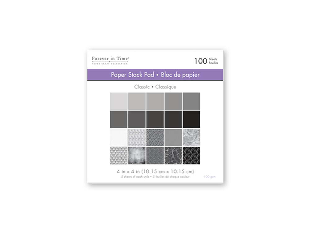 Paper Pad: 4"x4" Color Theme Stack Pad x100 5eax20styles 100GSM D) Classic