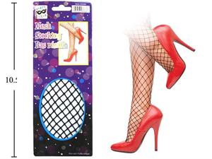 Party Gear 1-Pair Mesh Stockings- Black, opp bag w/insert