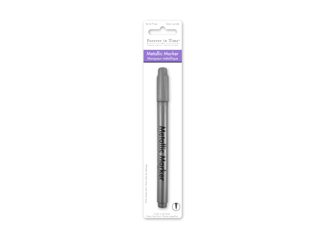 Metallic Marker: 0.7mm Extra Fine Point w/Shaker Ball B) Silver