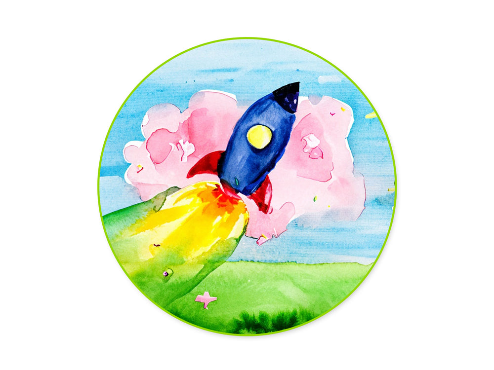 Krafty Kids: Jumbo Watercolor Paint Palette Set w/Brush