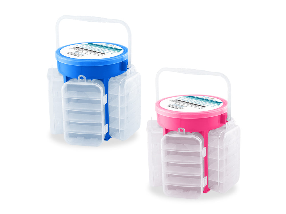 Craft Storage: 5.2"x5.9" Storage/Org Bucket w/5 Snap-on Org Boxes