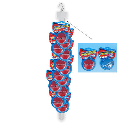 3" WAVE DISK BLISTER CARD: 5" X 6.5" RED ORANGE